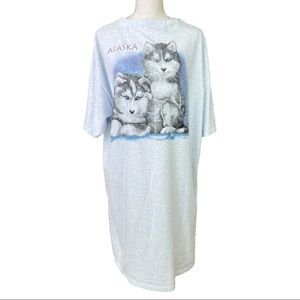 Vintage 90’s Alaska Husky Dog Sleep Shirt